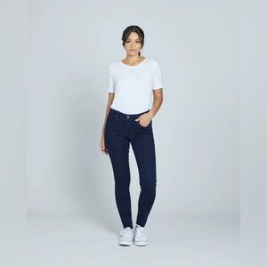 Universal Standard Mid-Rise Seine‎ 32” Dark Indigo Skinny Size L 8